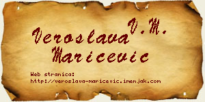 Veroslava Marićević vizit kartica